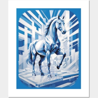 White Horse Posters and Art